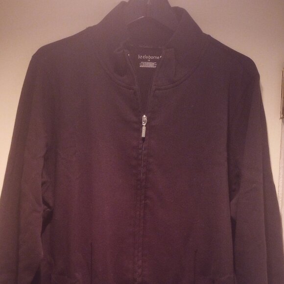 Liz Claiborne blk zip up jacket lightly used sz 1x - Picture 3 of 8